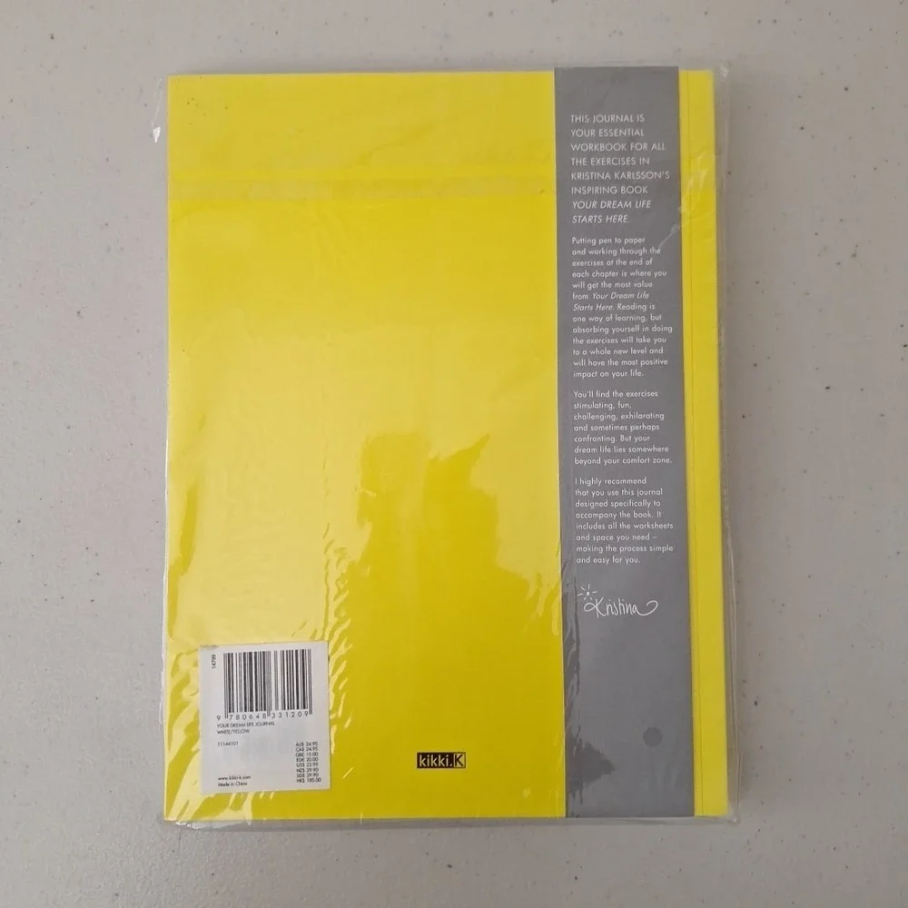 Your Dream Life Journal by Kristina Karlsson Workbook Exercises NEW SEALED